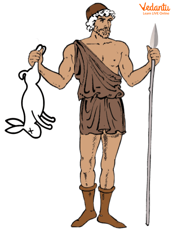 The Hunter Holding the Rabbit and His Spear