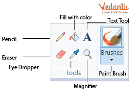 Tools in the Home Tab of MS Paint