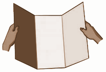 2. Colour one of the three equal parts as shown in the image