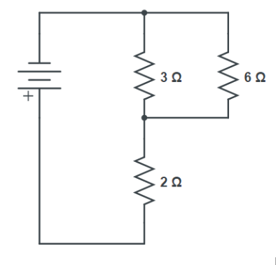 Three different resistances connected to have an equivalent resistance of 4ohm