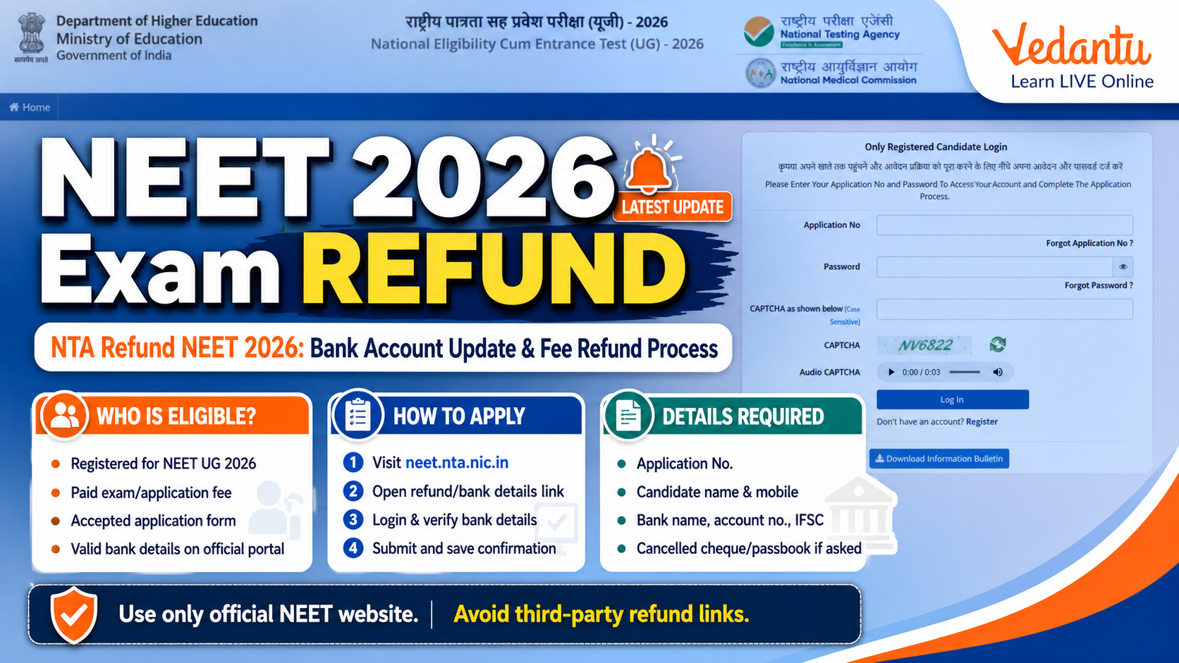 NTA NEET UG 2026 refund