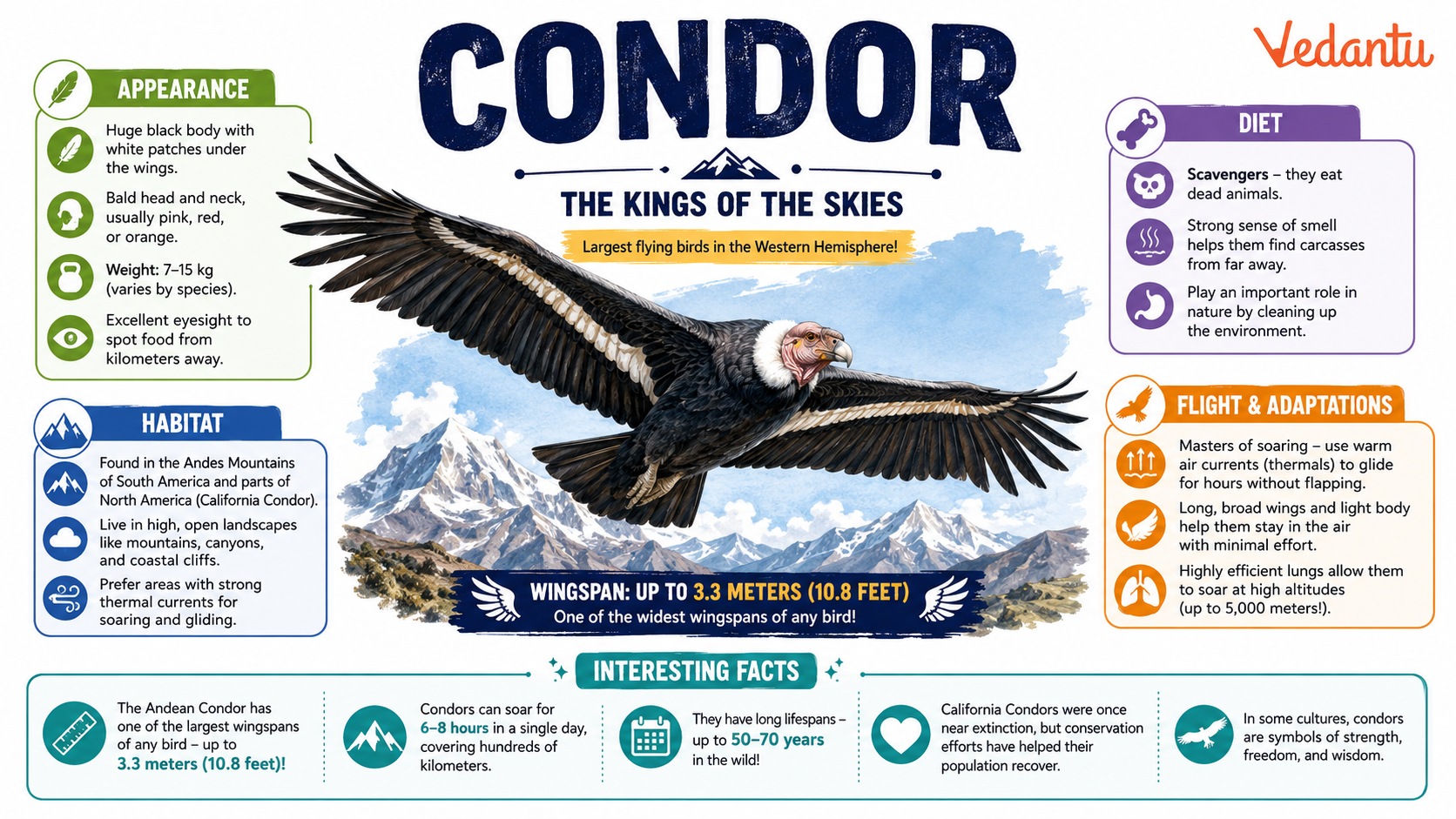 Condor bird soaring in the sky