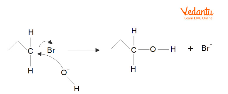 Reaction of nucleophile