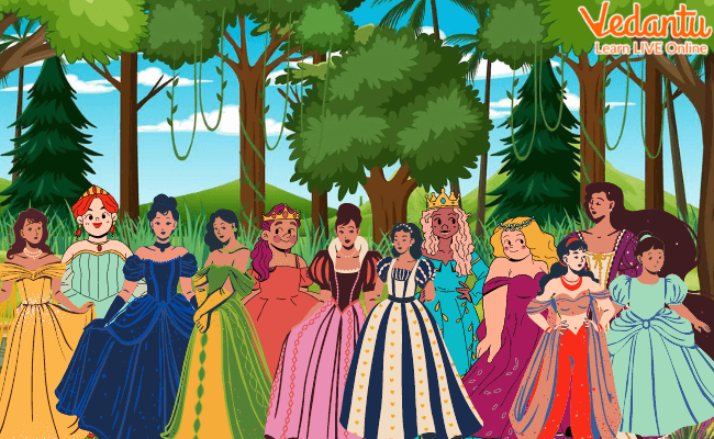 The 12 Princesses Walking into the Magical Place