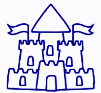 On the back side of the puzzle draw a picture of a fort like this