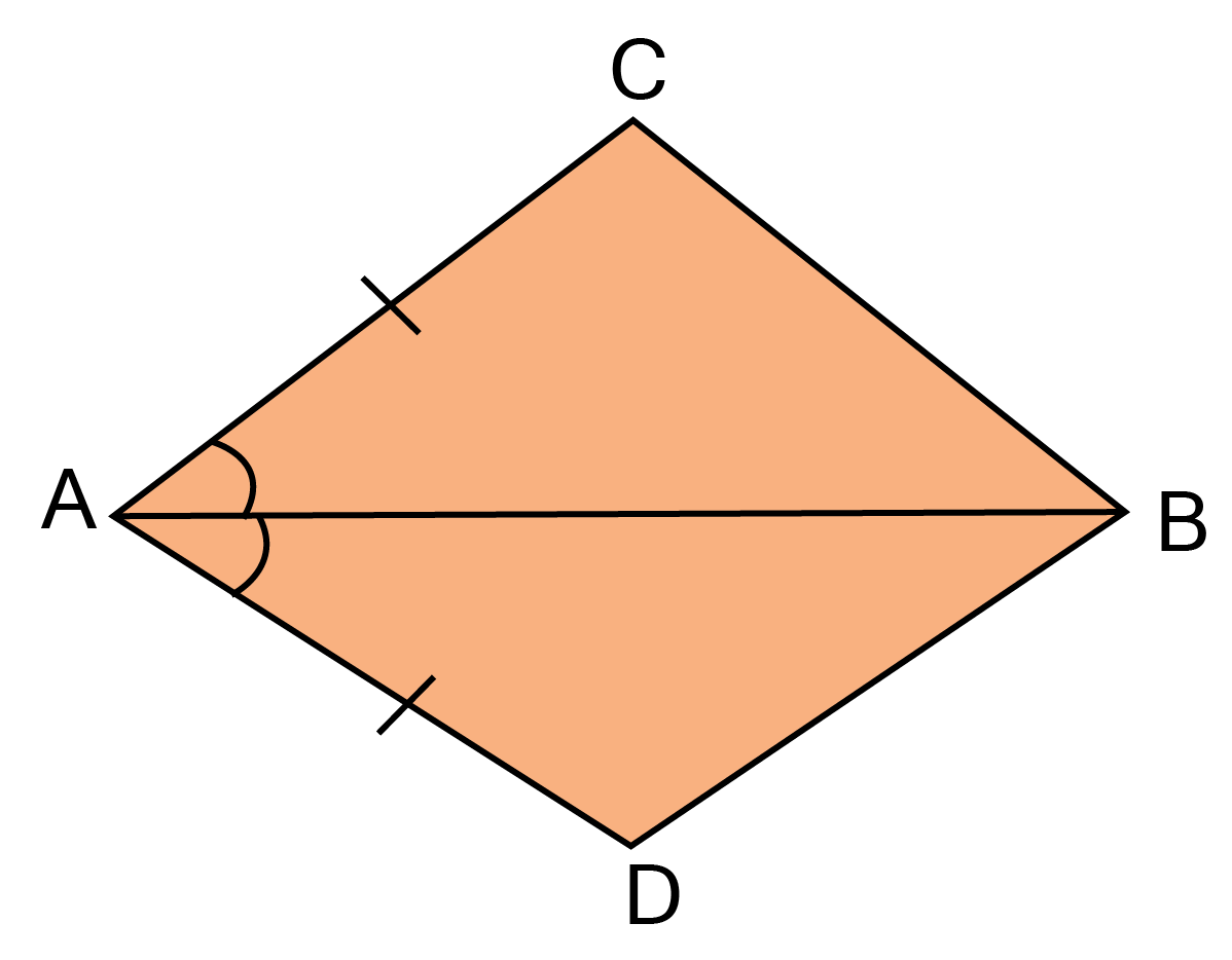 ACBD, AC=AD and AB bisects $\angle $A. show that $\vartriangle {\text{ABC}} \cong {\text{ }}\vartriangle {\text{ABD}}$