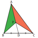 In ΔABC, the midpoint of BC is D (Fig. 6.32). Median AD is drawn.png