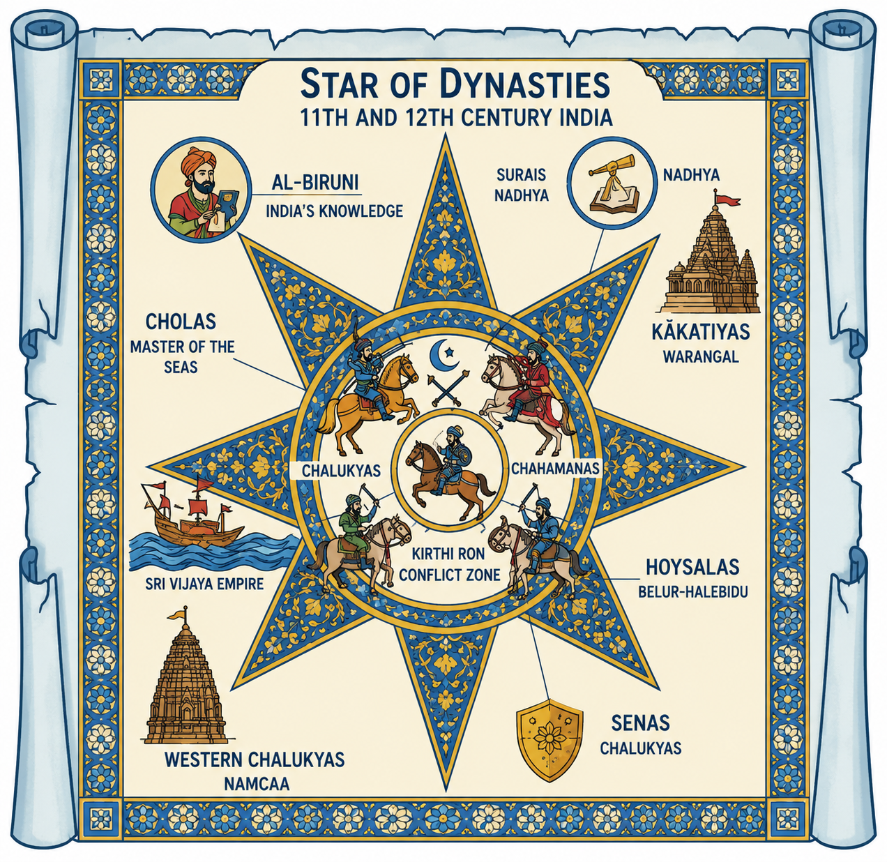 the previous chapter and draw a similar ‘star of dynasties’ gathering all or most of the dynasties that appear in this chapter