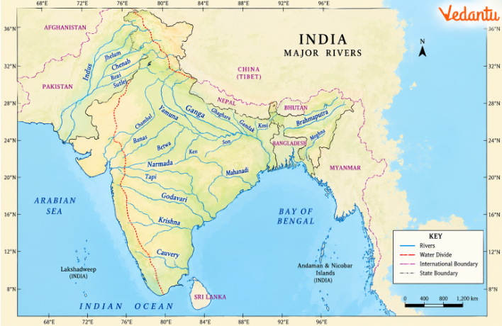 Figure 3.2 – Major Rivers of India