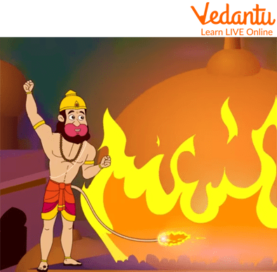 Hanuman Burning Lanka