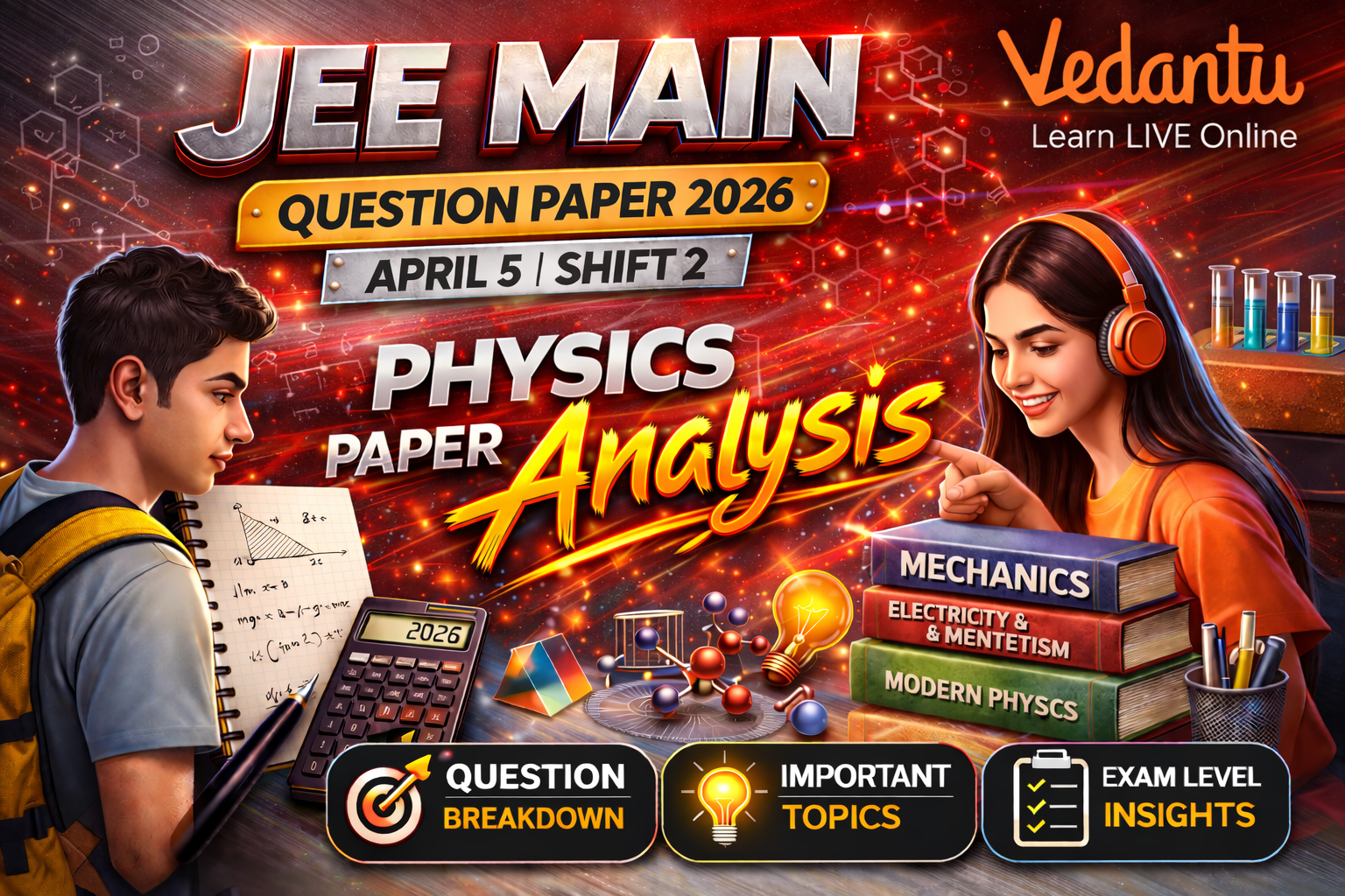 JEE Mains 2026 April 5 Shift 2 Physics Question Paper