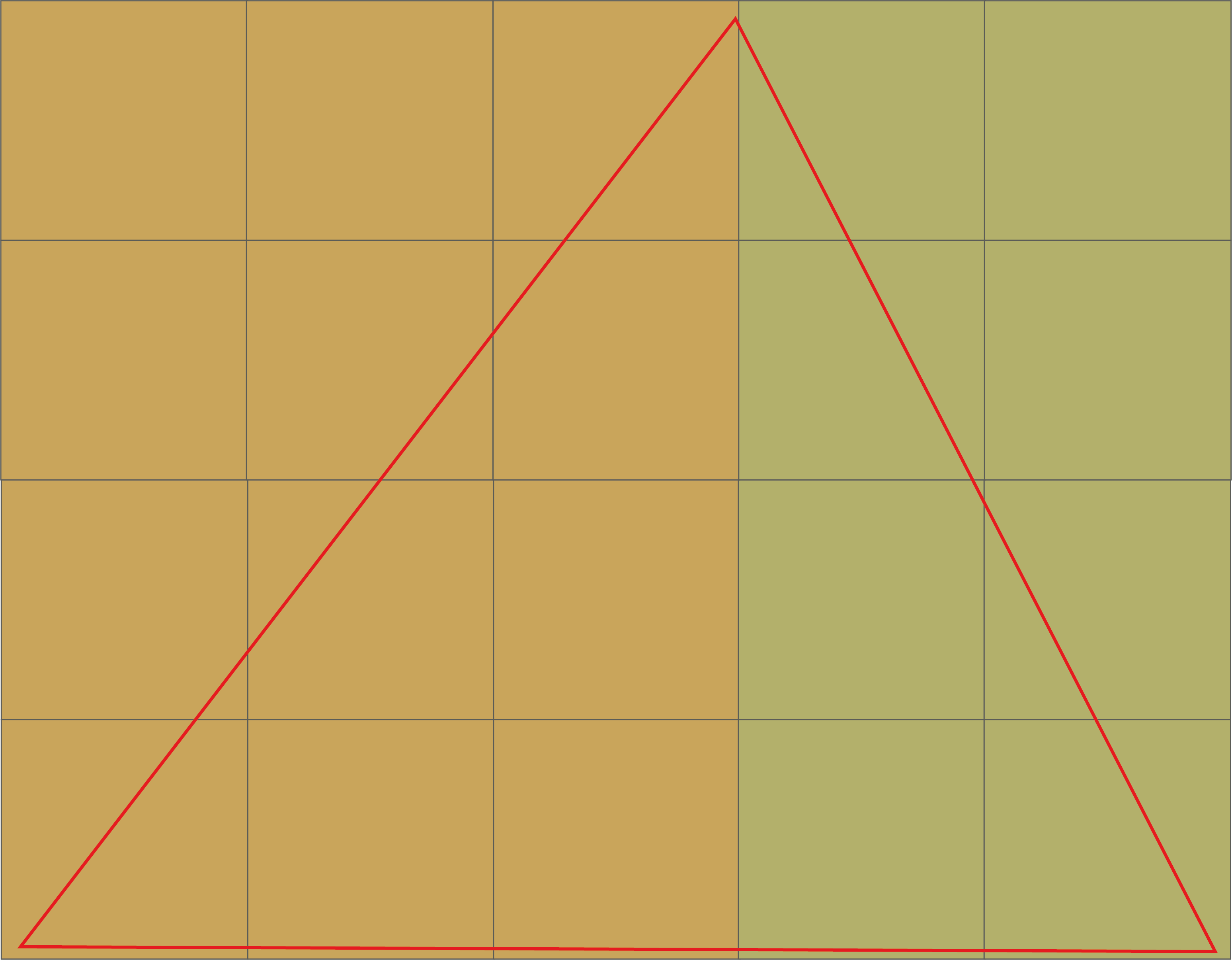 Two halves of two different rectangles