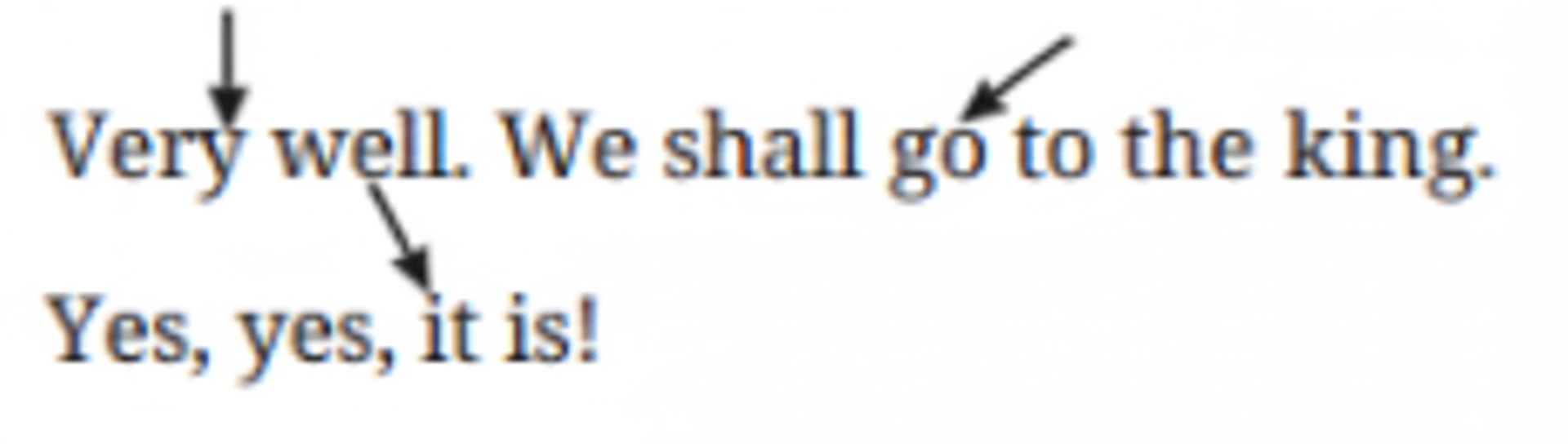 Statements and exclamatory sentences usually end with a falling tone. Listen to the teacher read these sentences aloud and repeat it with the correct intonation. Q.