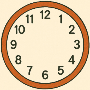 A blank clock