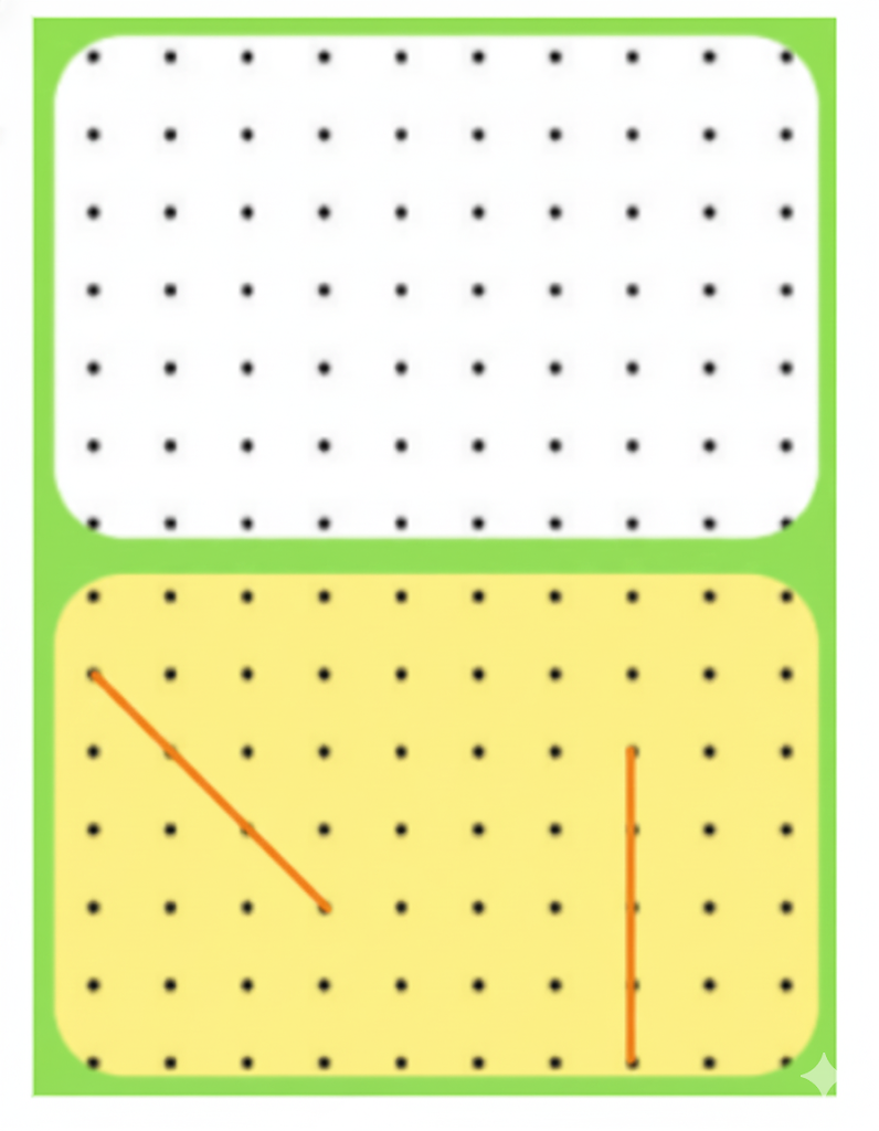 (i) Draw some acute angles on the top grid. Draw a line to make an acute angle using each given line in the bottom grid.