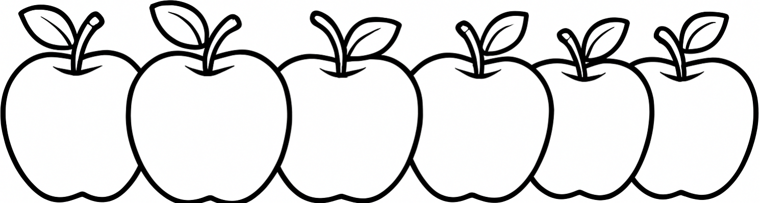 Color 1/2 of the apples below