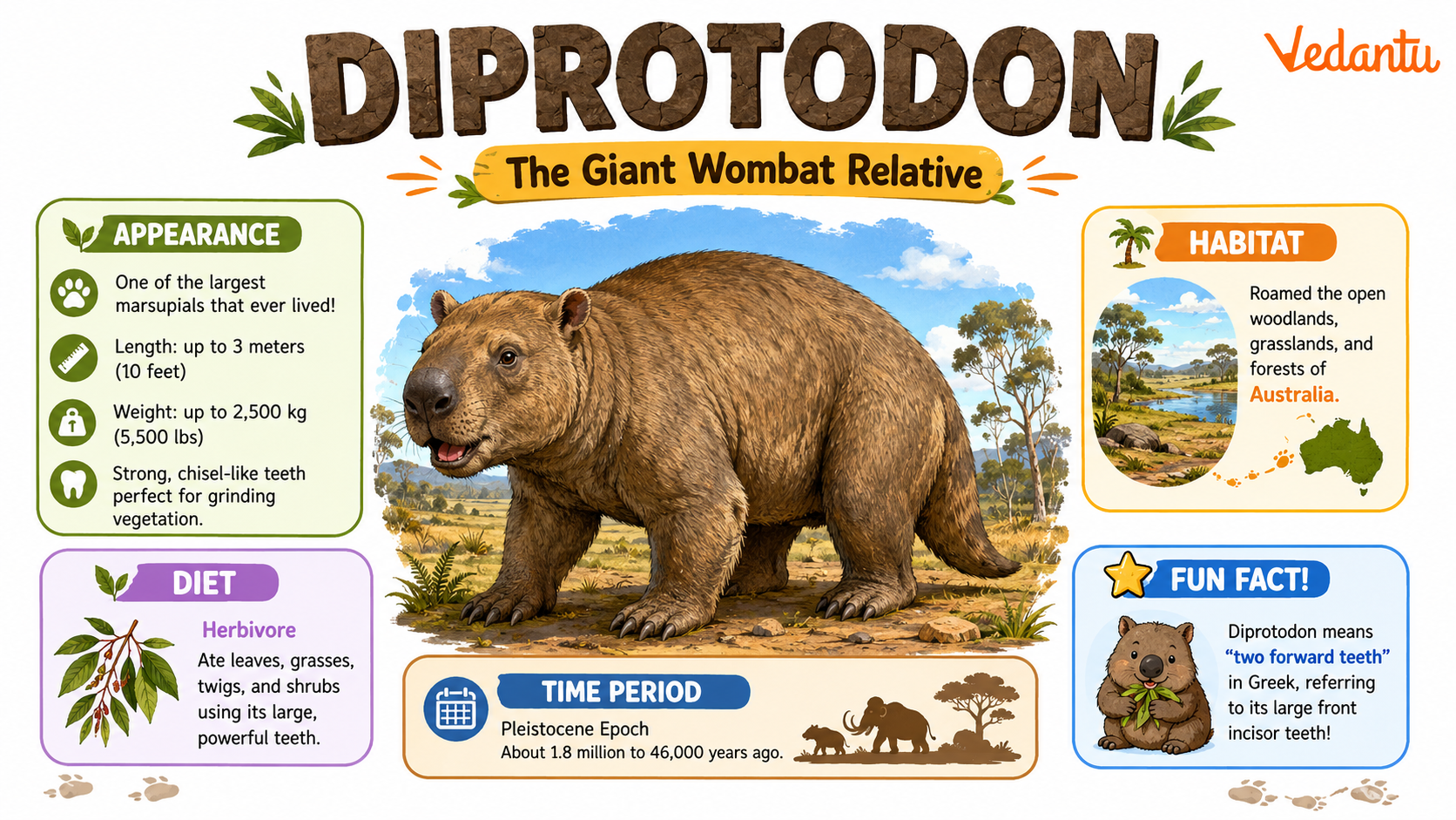 Diprotodon prehistoric giant marsupial
