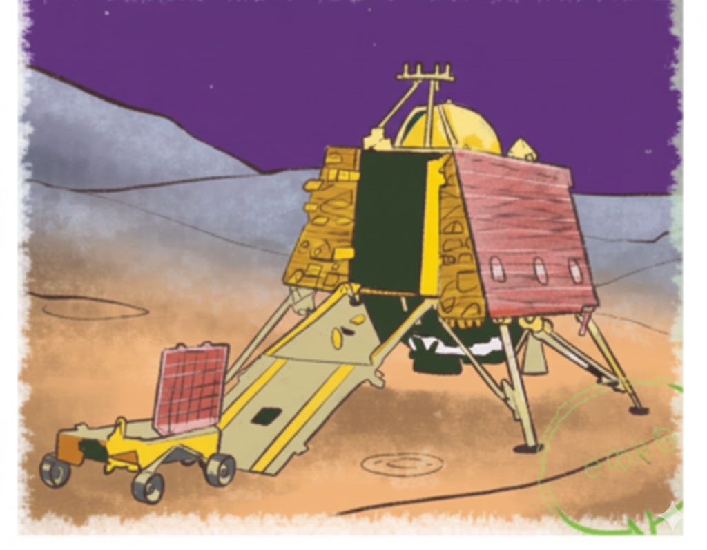 VII. Read the instructions given in the box on landing of Chandrayaan. Complete the passage by choosing the correct answer from the options given.