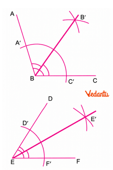 We draw 4 different angles, ∠ABC, ∠DEF, ∠GHI, and ∠JKL, as shown