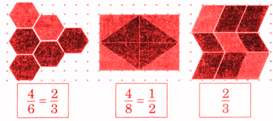 solution of Identify the fraction of the whole that the blue parts make in each of the pictures given below