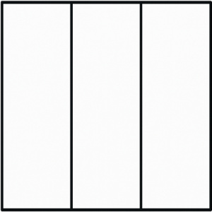 Color 1/3 of the rectangle