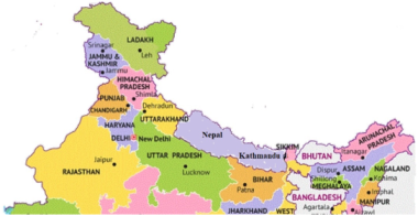 Map of North India
