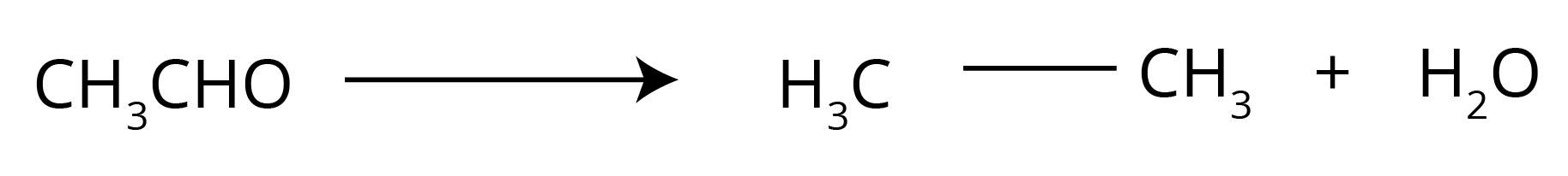 Acetaldehyde is converted to ethane