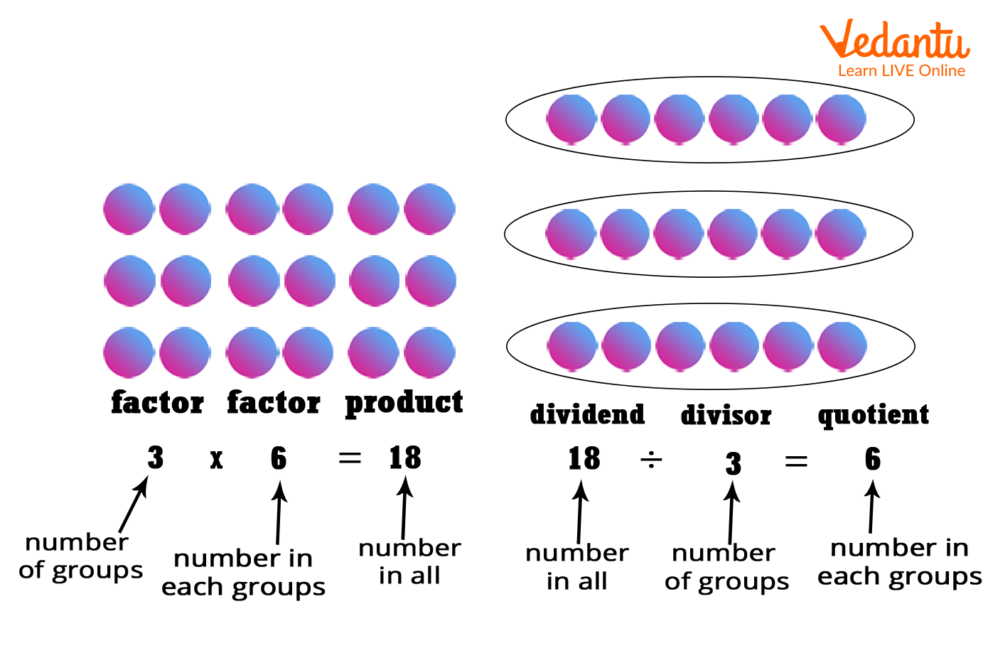 Example of arrays model of multiplication and division