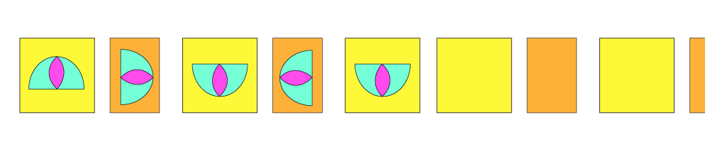 Shape pattern of Semicircles
