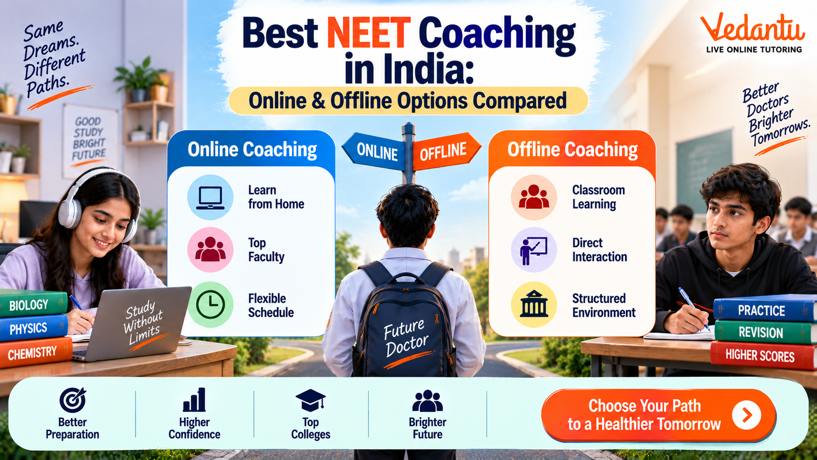 Online and offline NEET coaching options for 2027