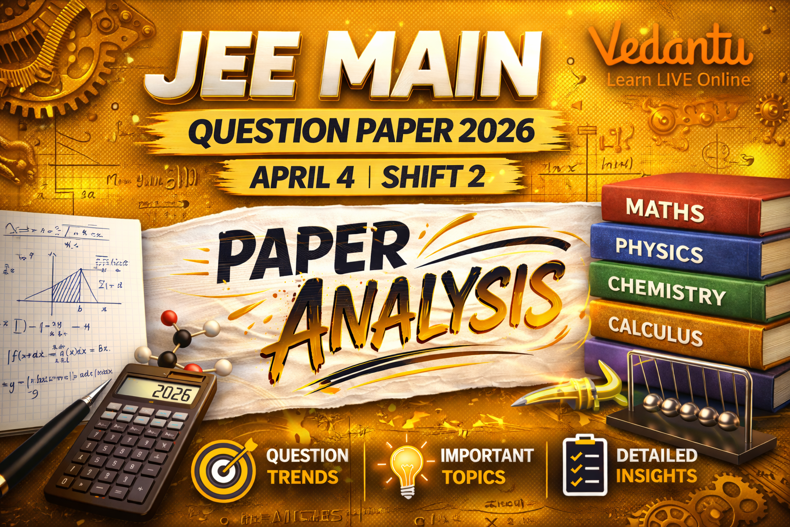 JEE Mains 2026 April 4 Shift 2 question paper with answer