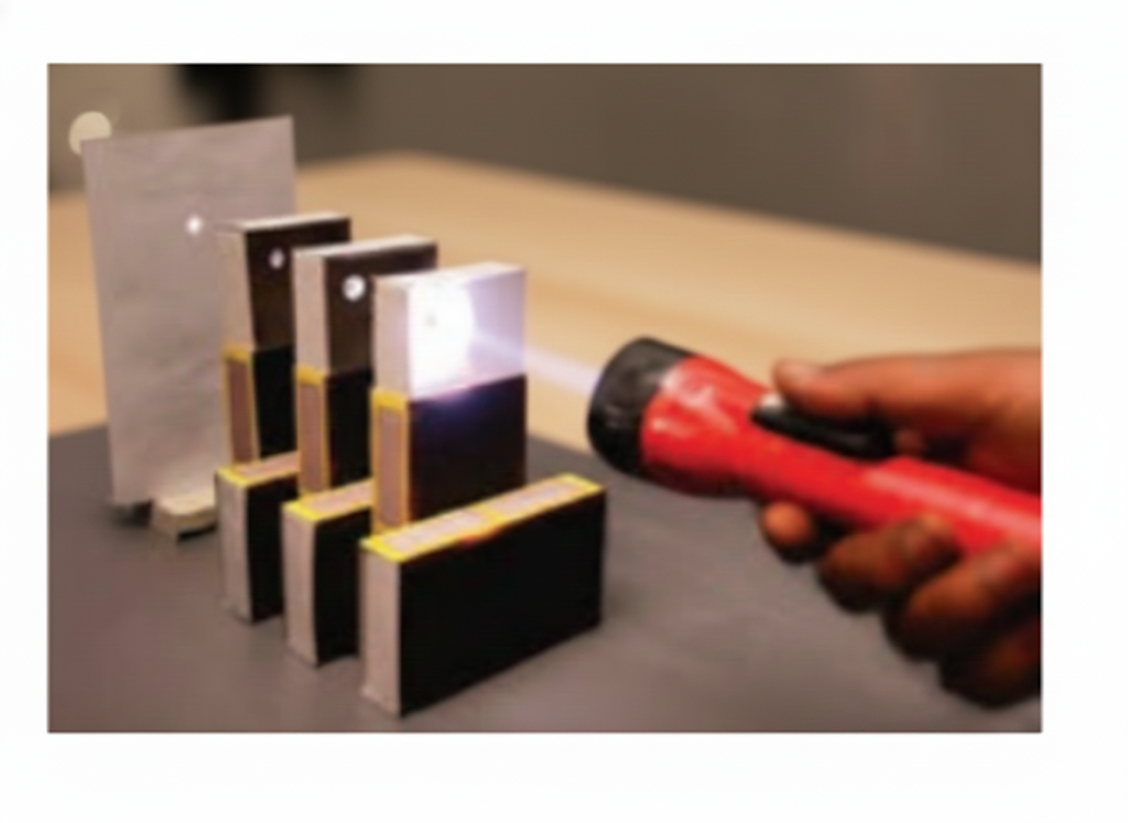 Fig. 11.4: Matchbox activity light through holes