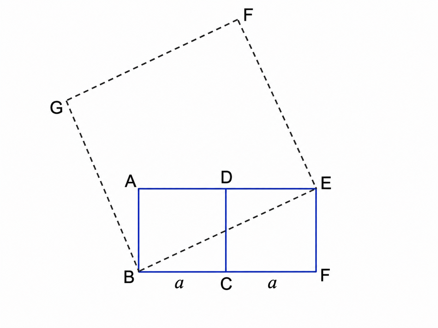 Construction of a square with five times the area.png
