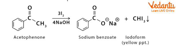 Conversion of Acetophenone Into Iodoform