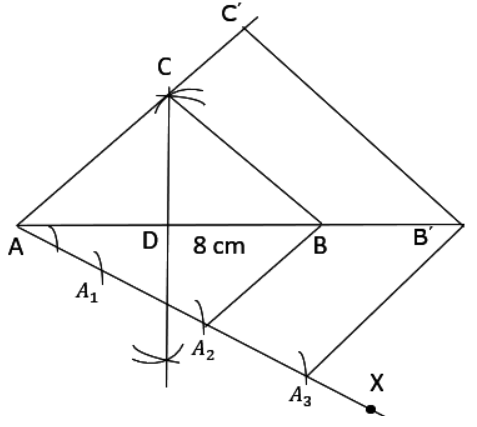 Construction of a triangle whose side are in (3/2) ratio to another triangle sides