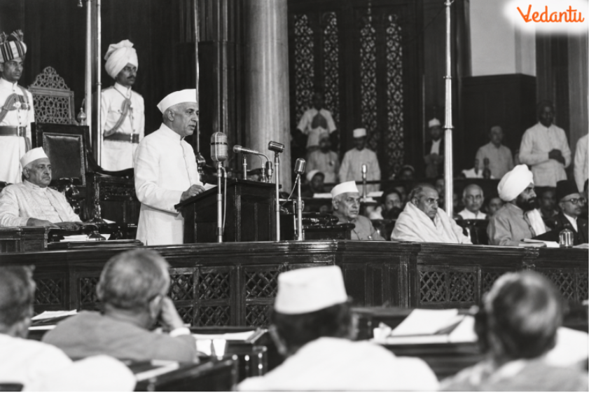 What was the Objectives Resolution introduced by Jawaharlal Nehru? Explain the vision of an independent India it expressed