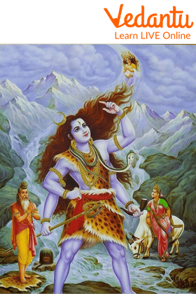 Lord Shiva Spreading his Hair to Contain Ganga’s Power