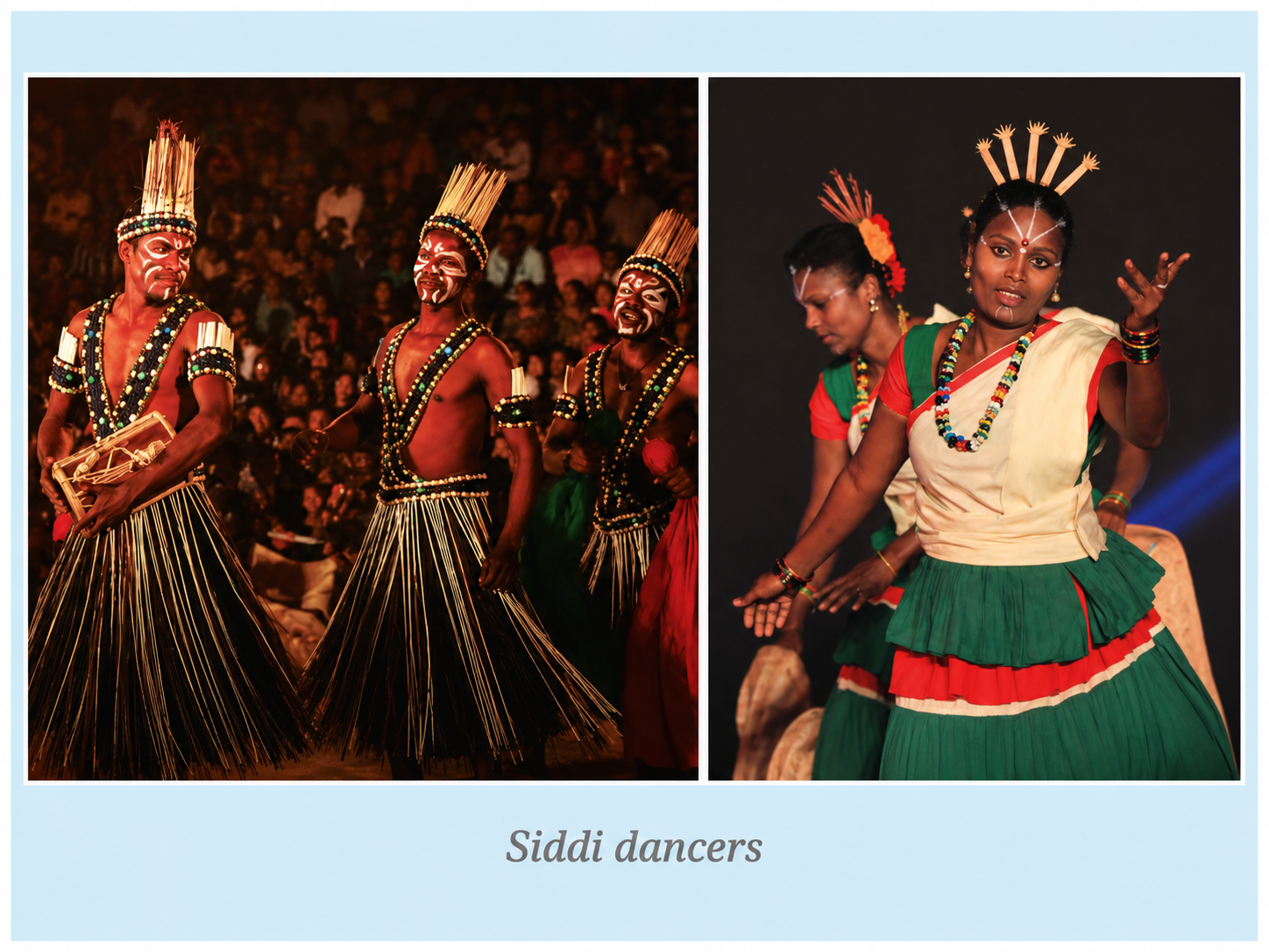 What clues do you get about African and Indian cultural integration from the pictures here and above