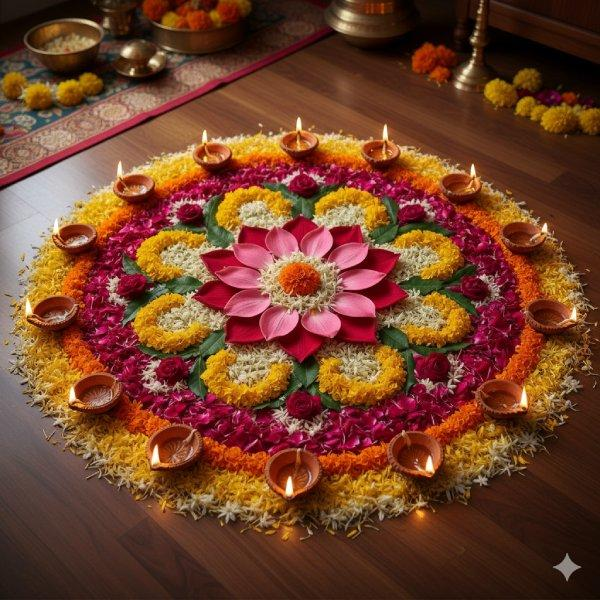 Rangoli greeting design