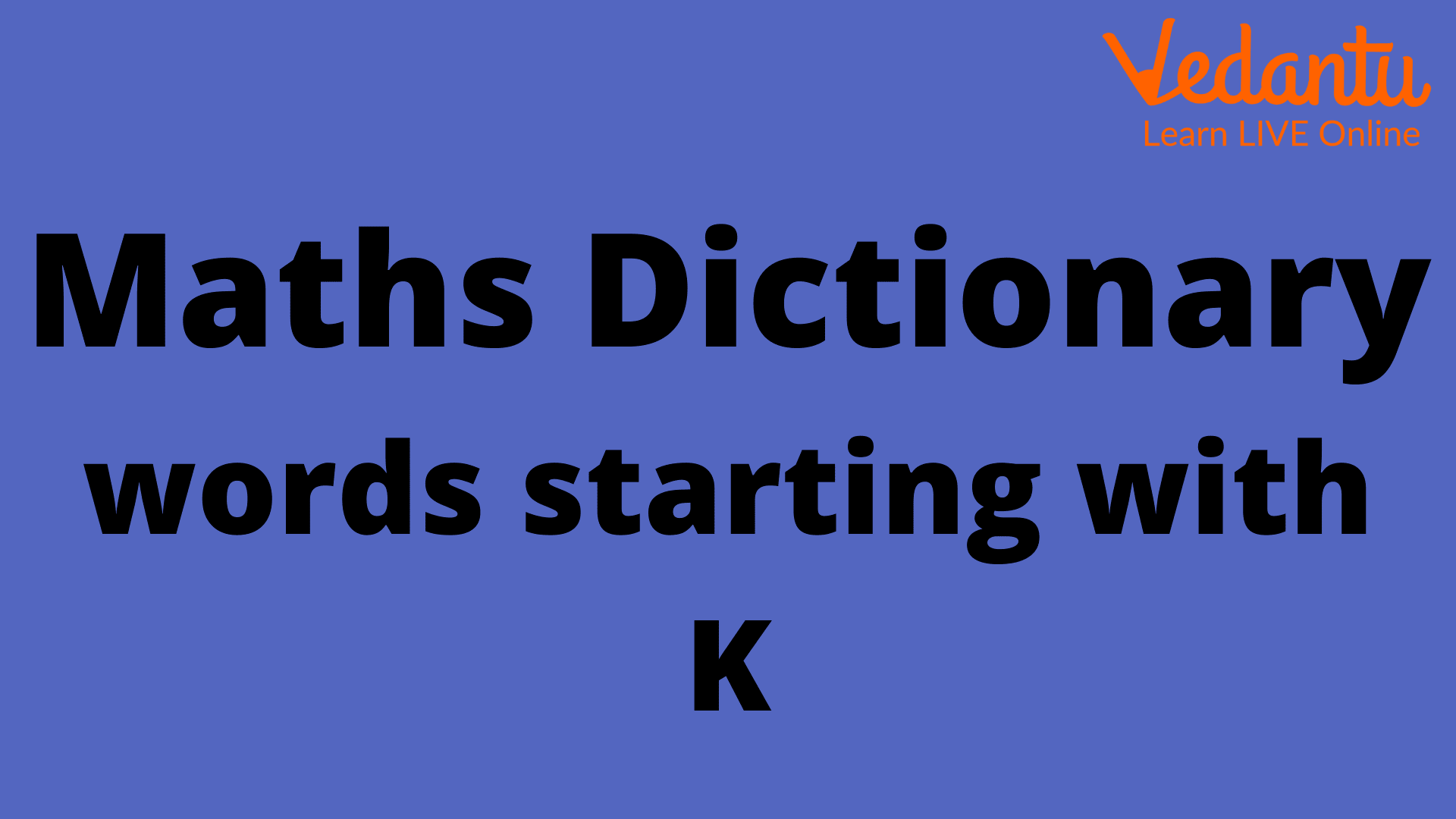 Math words starting with K