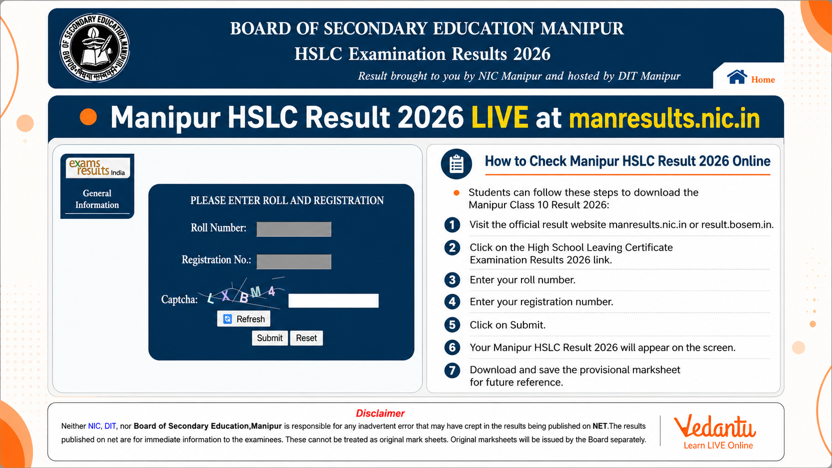Manipur HSLC Result 2026