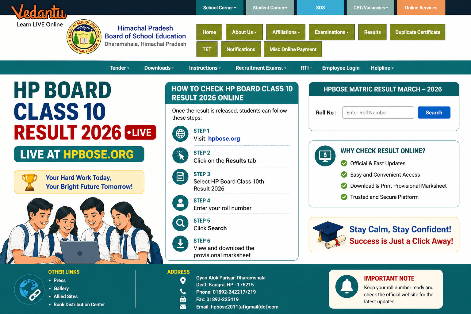 HPBOSE Class 10th Result 2026