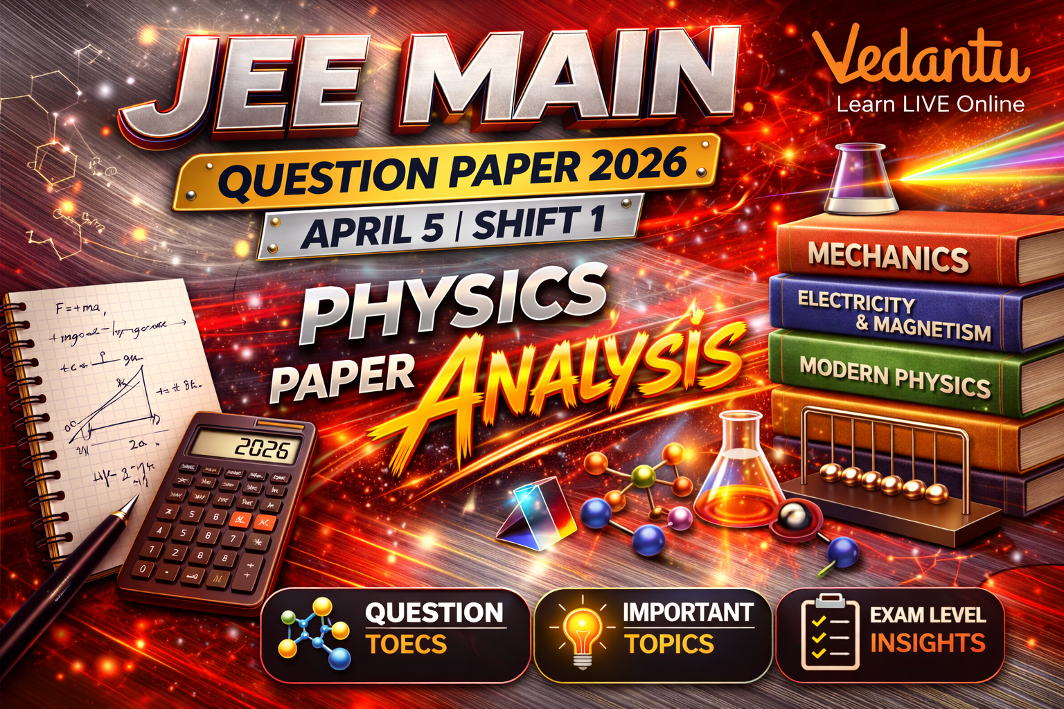 JEE Mains 2026 April 5 Shift 1 Physics Paper