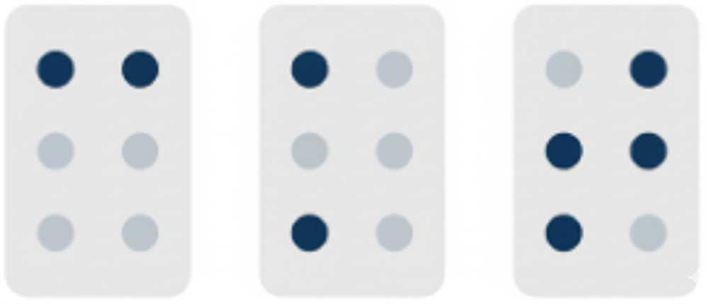 Write these words using the Braille alphabet. You can paste “bindis”. One is done for you. cat