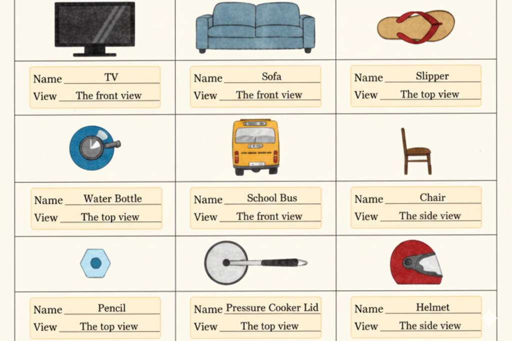 objects and its names