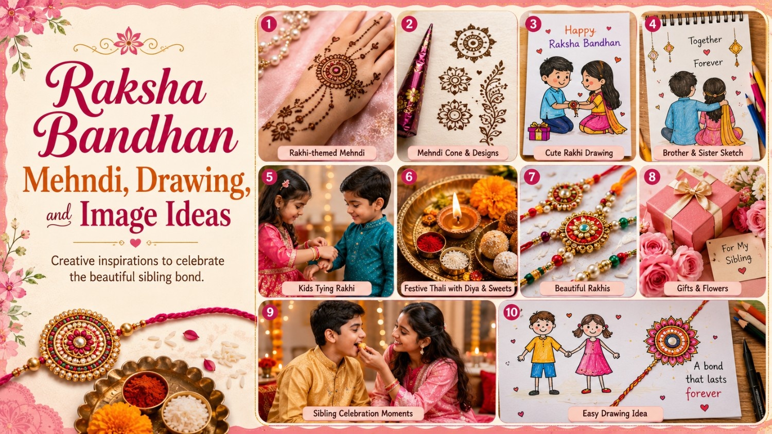 Raksha Bandhan Mehndi, Drawing, and Image Ideas