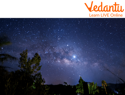 The Milky Way seen from the Earth.