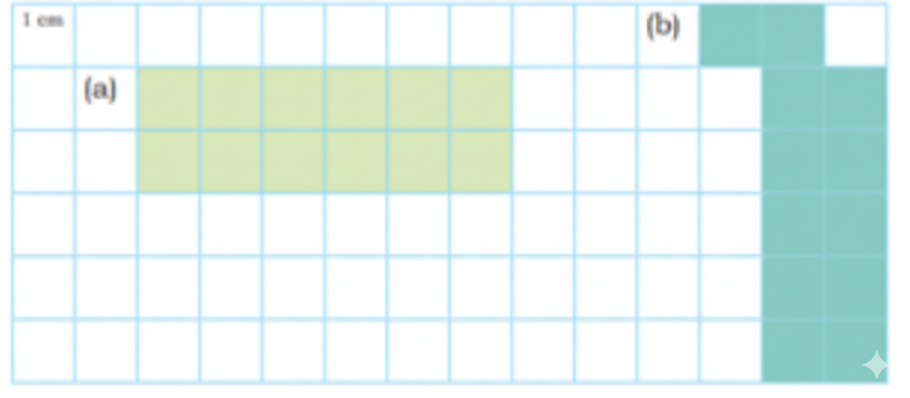 Tick the shapes with the same area