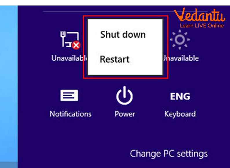 Power Button in Windows