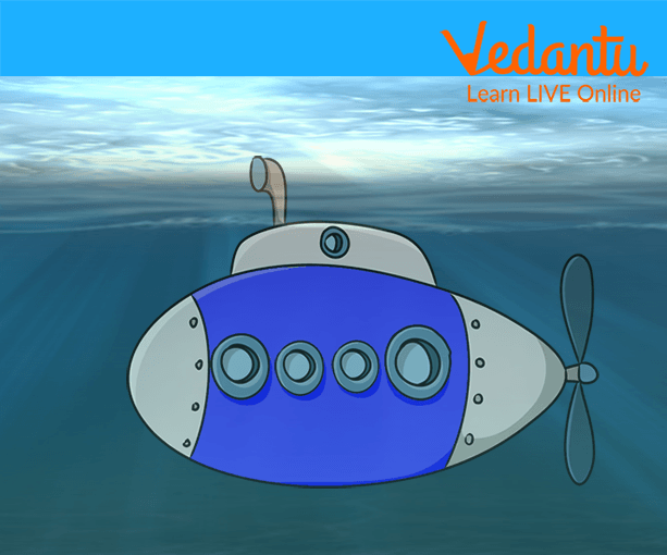 A Submarine Underwater